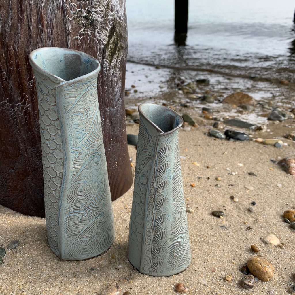 Two Vases Stoneware clay